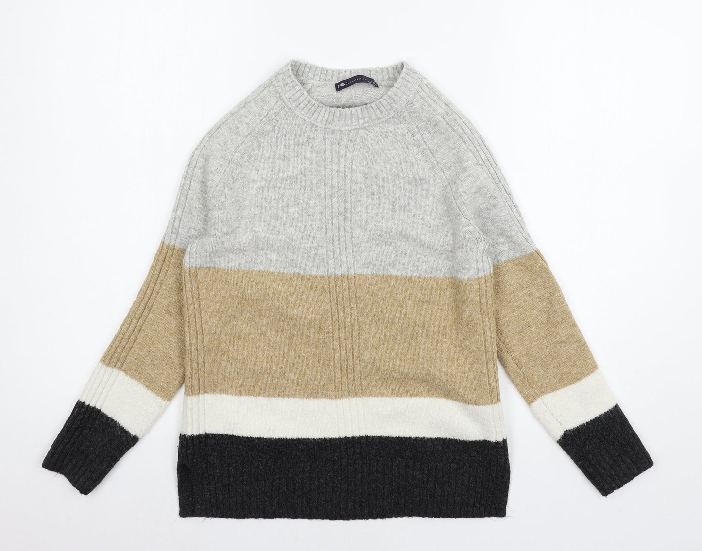 Marks and Spencer Womens Multicoloured Striped Knit Pullover Jumper Size XS