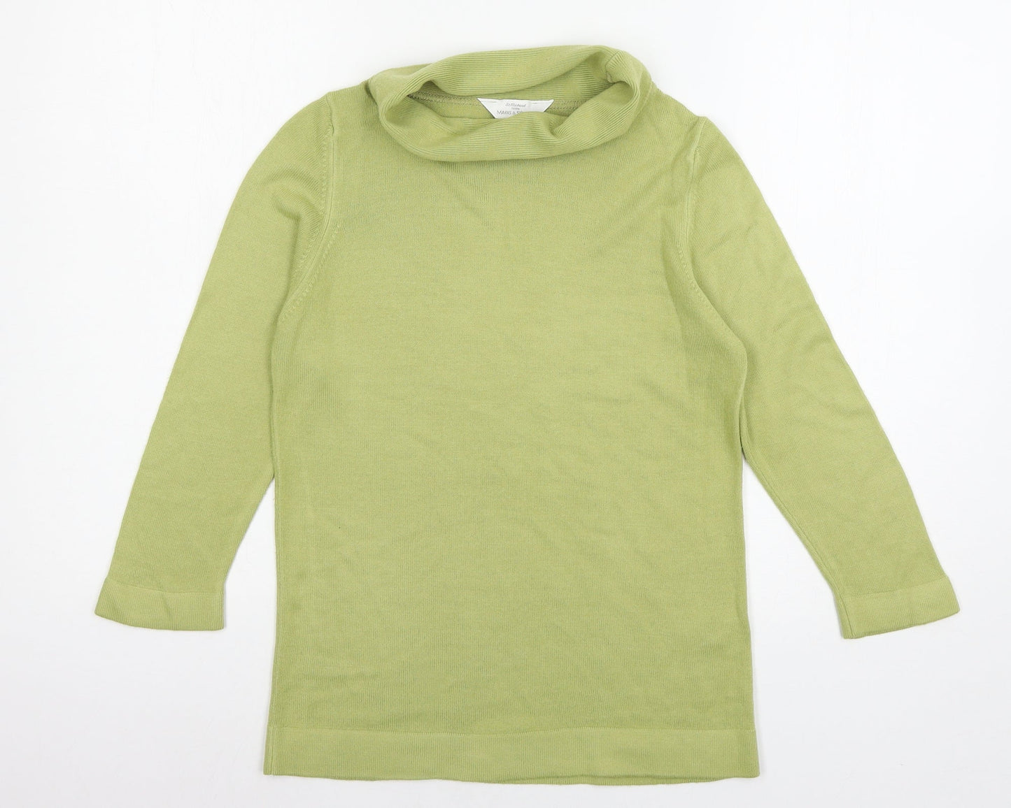 St Michael Womens Green  Knit Pullover Jumper Size 8