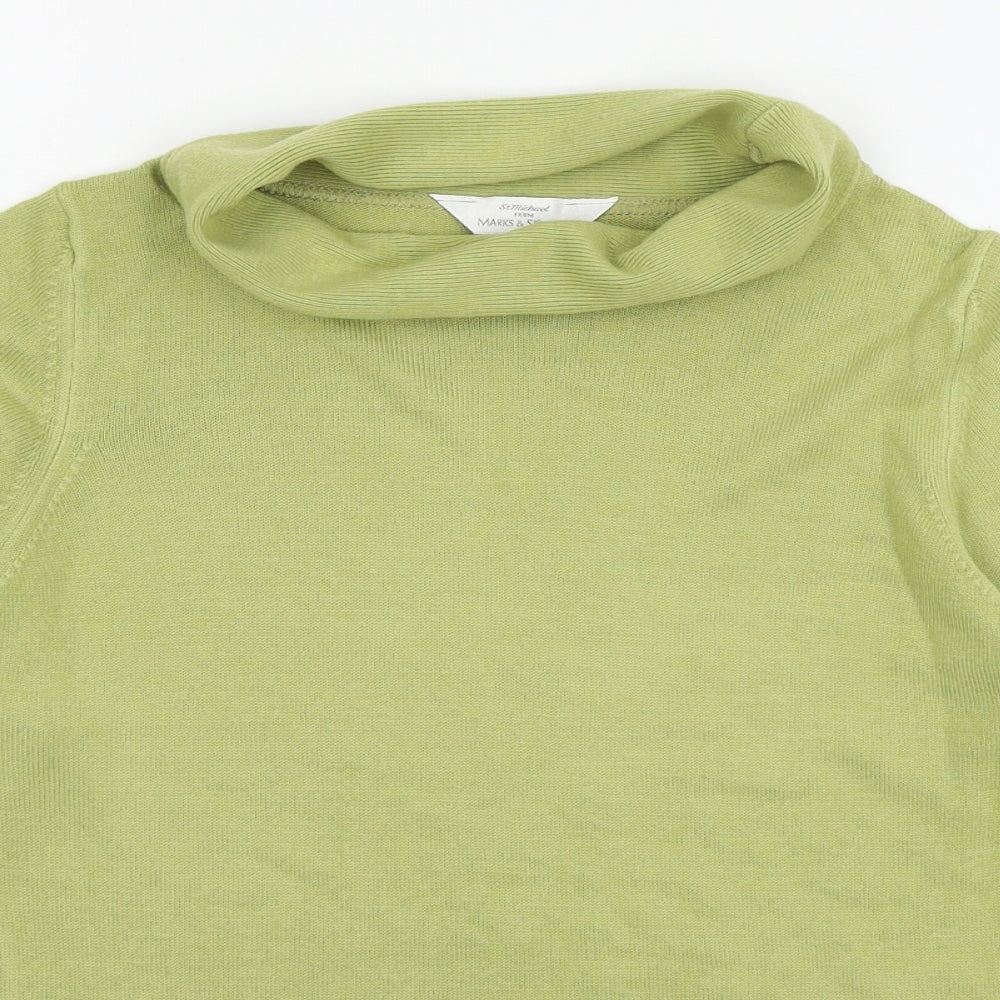 St Michael Womens Green  Knit Pullover Jumper Size 8