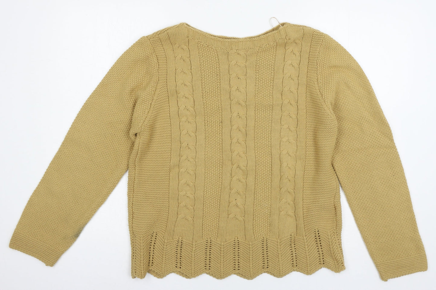 Luisa Ricci Womens Beige  Knit Pullover Jumper Size L