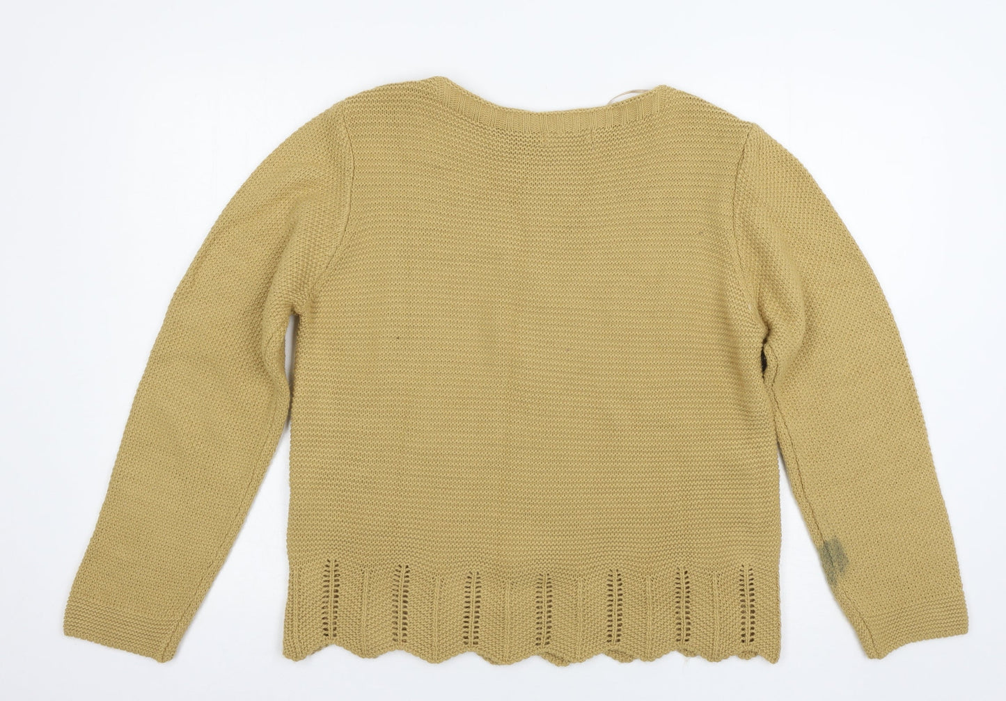 Luisa Ricci Womens Beige  Knit Pullover Jumper Size L