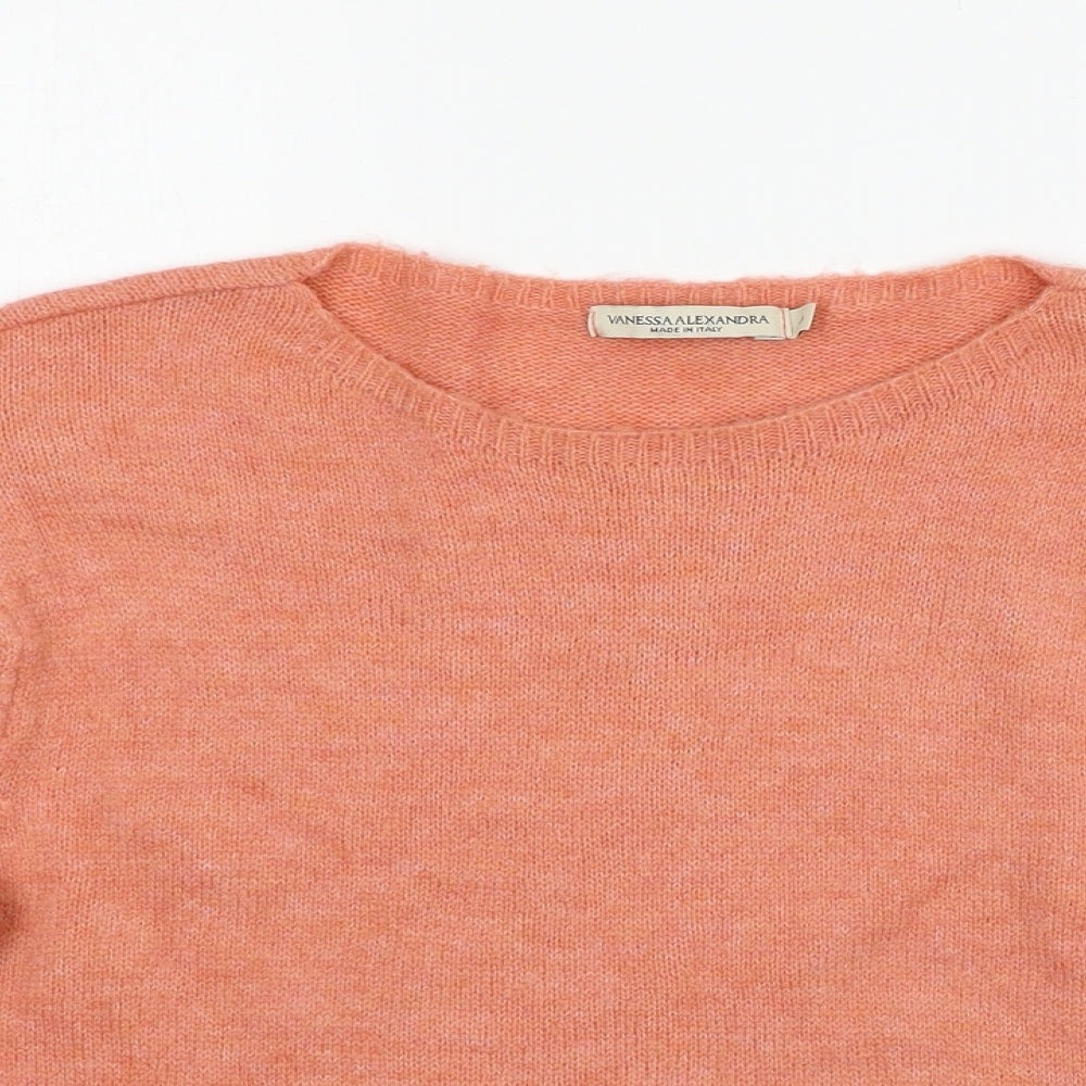 Vanessa Alexandra Womens Pink  Knit Pullover Jumper Size L