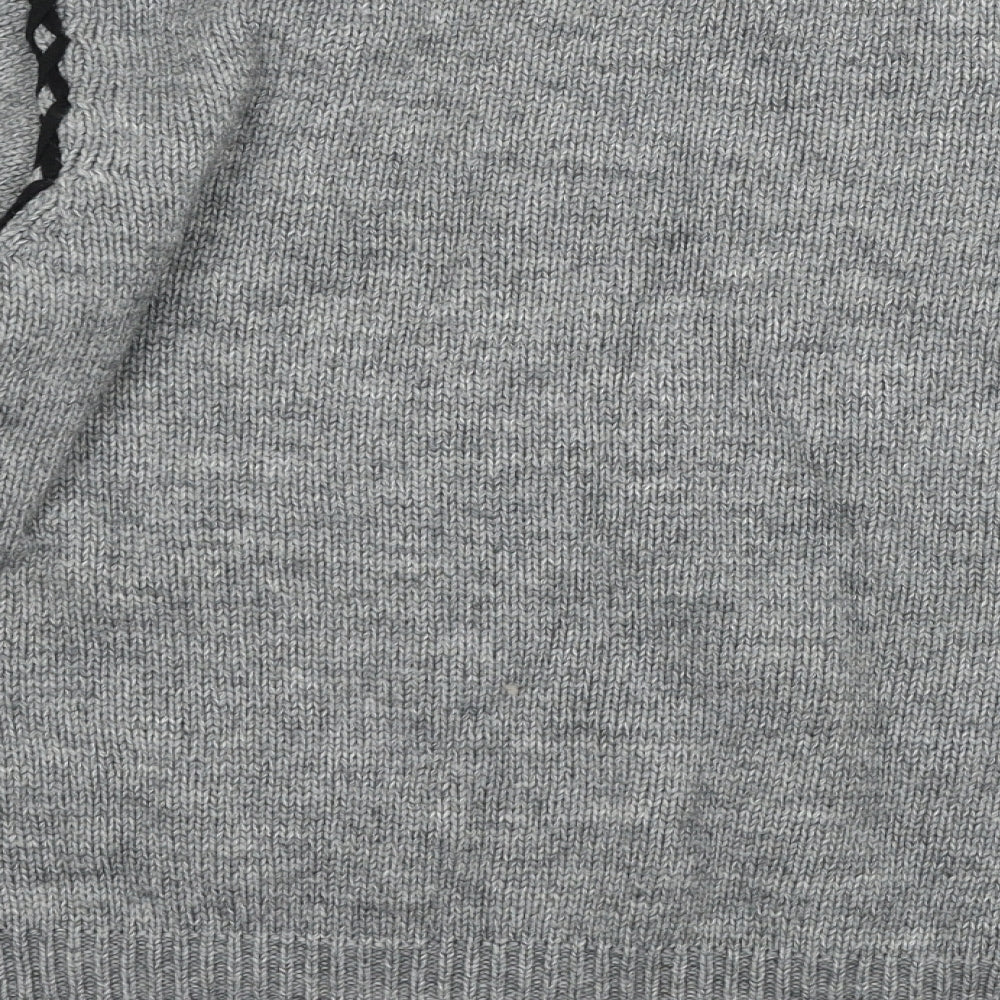 sweewe Womens Grey  Knit Pullover Jumper Size S  - lace up
