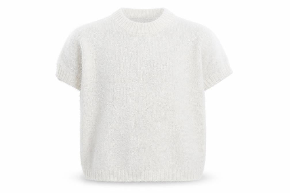 Marks and Spencer Girls White  Knit Pullover Jumper Size 9-10 Years