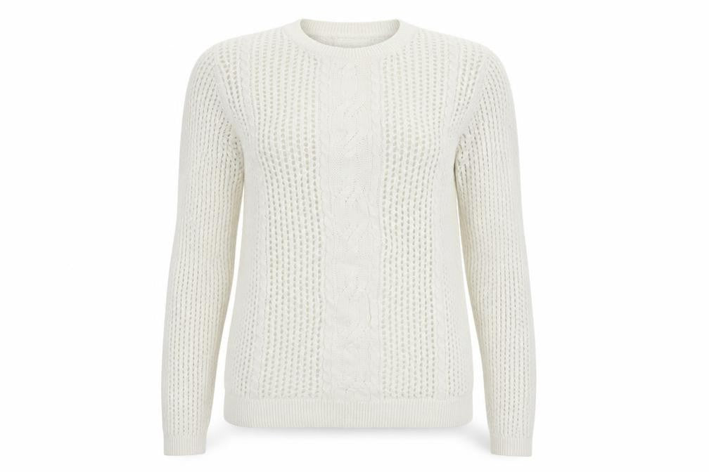 Womens UK 10 Regular Jack Wills White Pullover Open-Knit