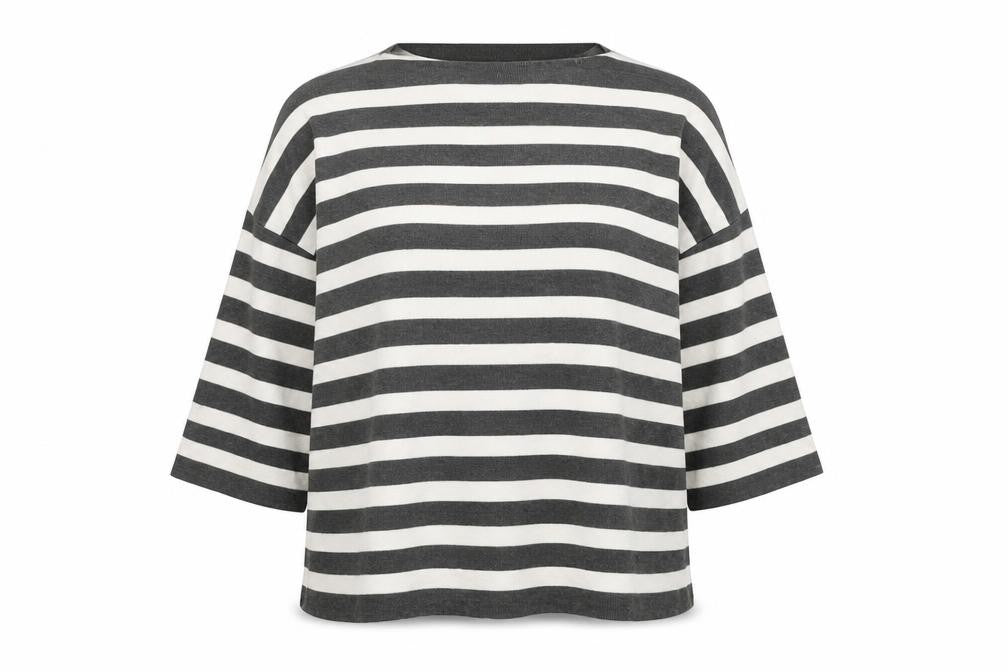 Atmosphere Womens Grey Striped Knit Pullover Jumper Size M