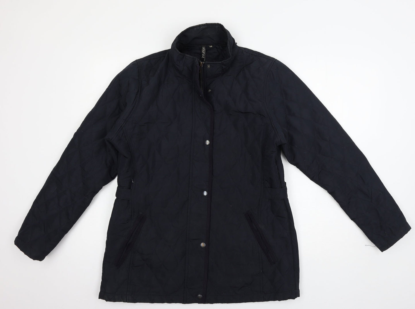 Intuition Womens Blue   Quilted Jacket Size 14