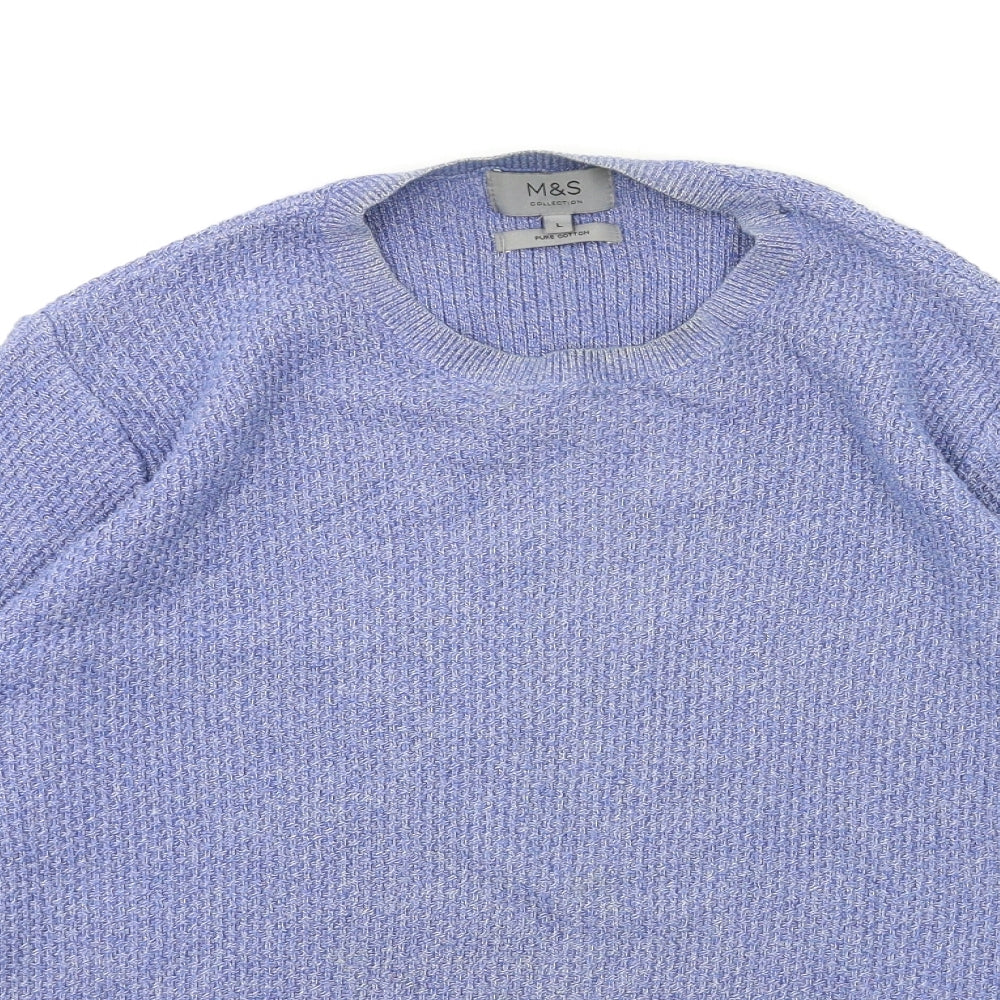 M&S Mens Blue   Pullover Sweatshirt Size L