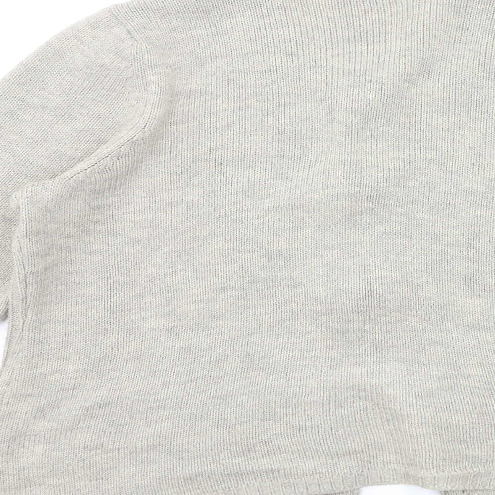 BM Womens Grey   Cardigan Jumper Size M