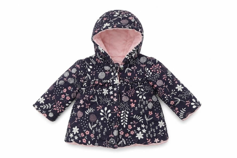 George  Girls Purple Floral  Jacket  One Size