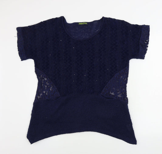 Sugar Crisp Womens Blue   Pullover Jumper Size M
