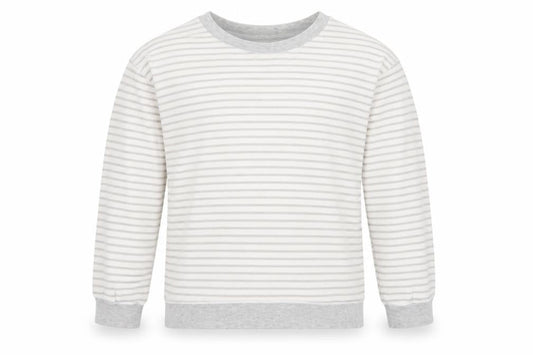 Time To Dream    Girls White Striped  Pullover Jumper Size 10 Years