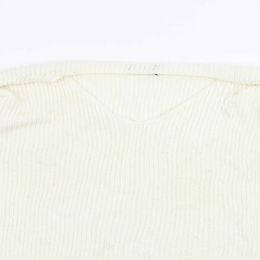 Boohoo  Womens Ivory   Pullover Jumper Size 16