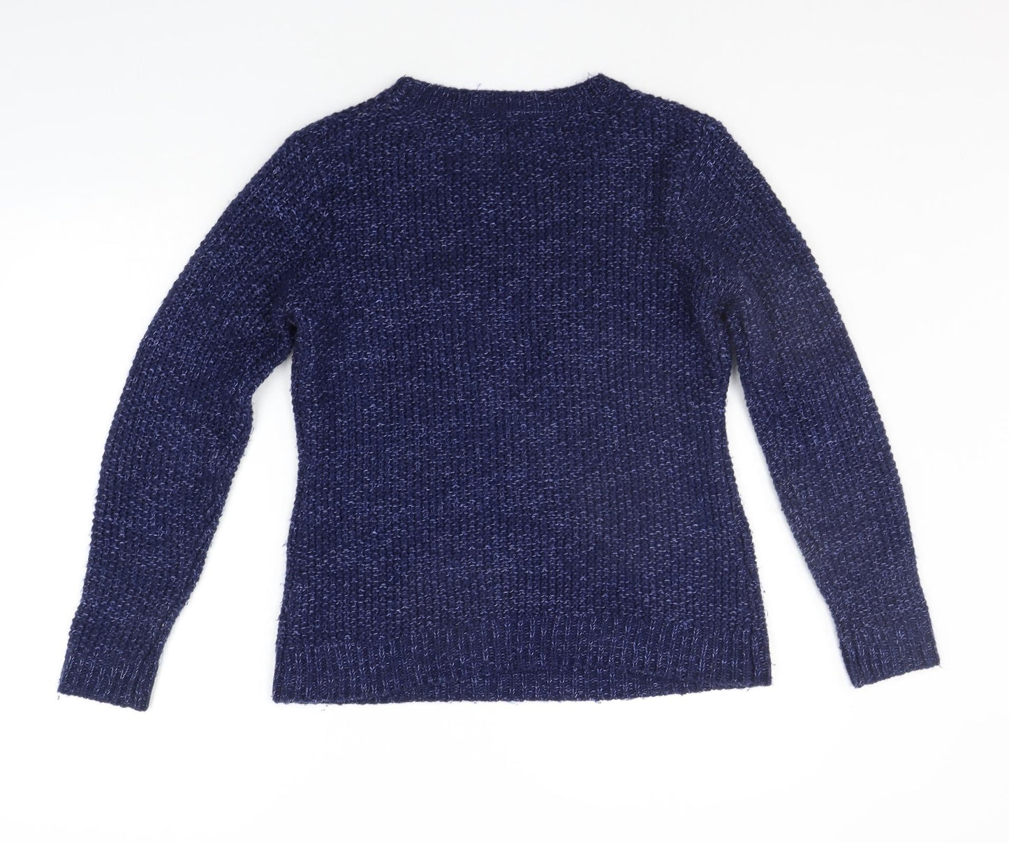 Miyoko Womens Blue   Pullover Jumper Size M  - heart detail