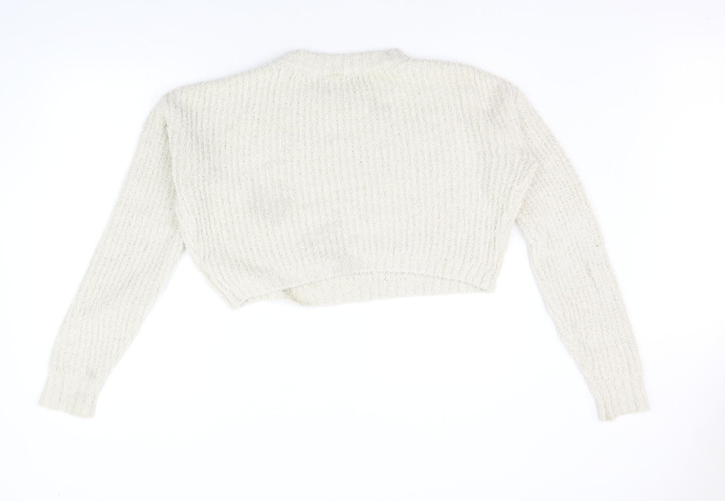 PRETTYLITTLETHING Womens Beige Houndstooth  Pullover Jumper Size M