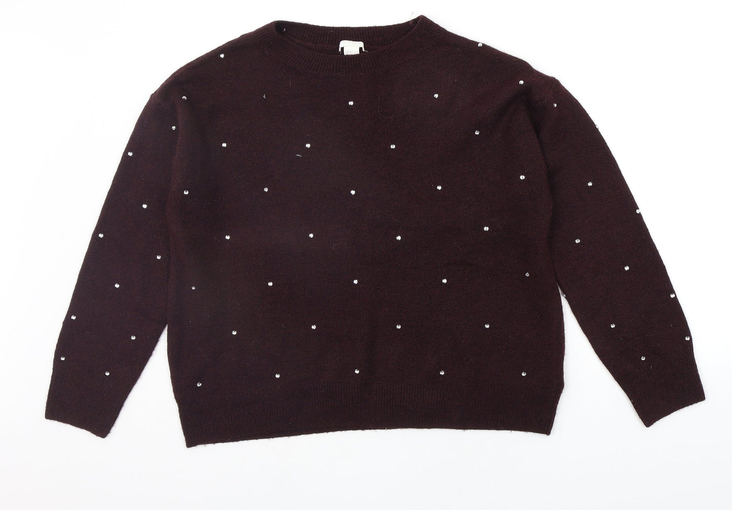H&M Womens Purple   Pullover Jumper Size M