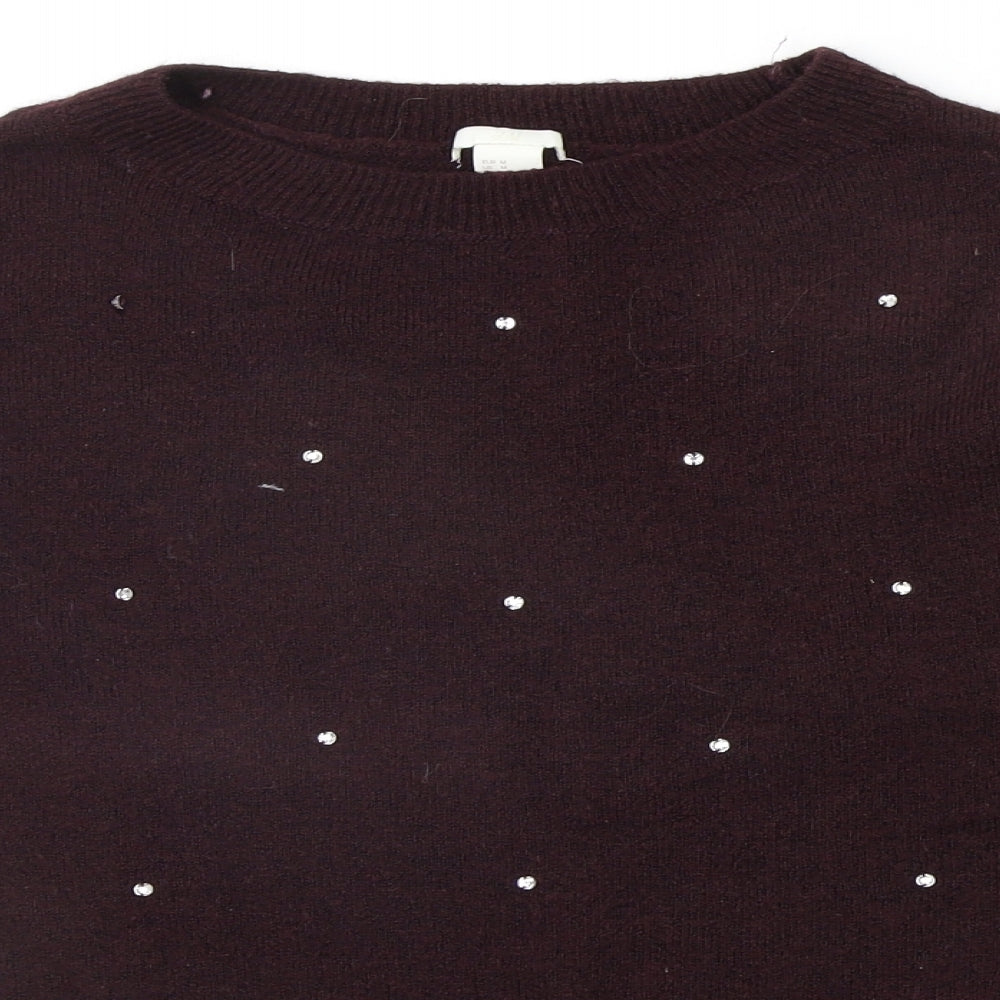 H&M Womens Purple   Pullover Jumper Size M