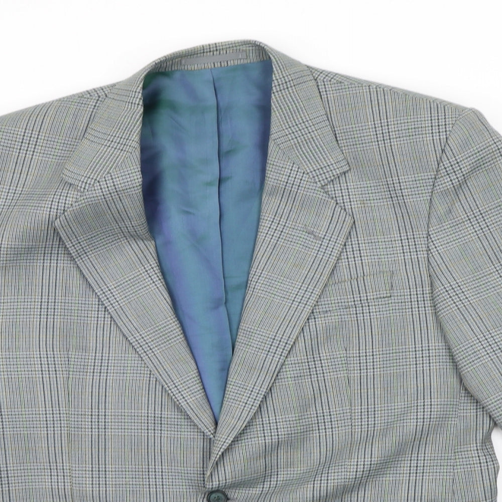 Debenhams Mens Grey Check  Jacket Suit Jacket Size L