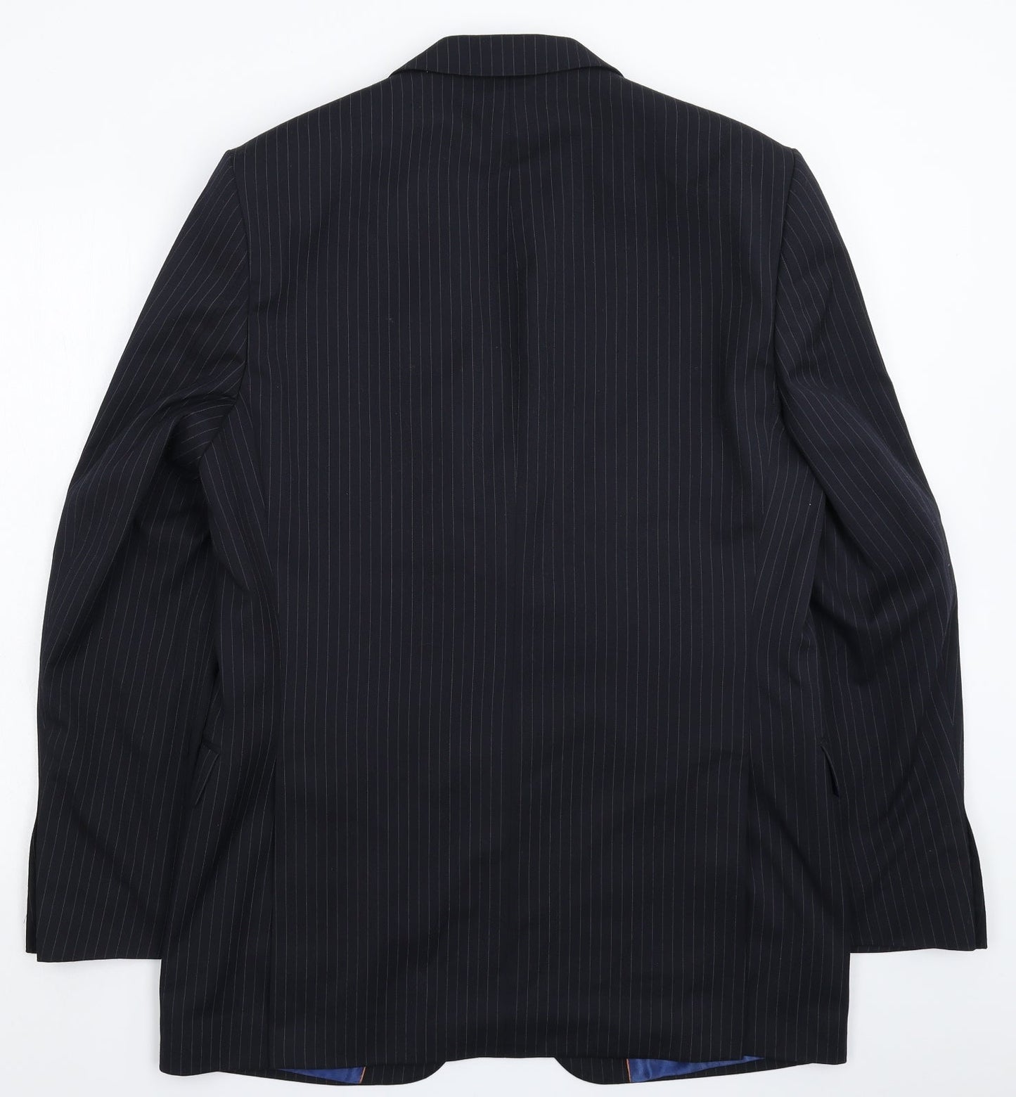 Tom English Mens Blue Striped  Jacket Suit Jacket Size 42
