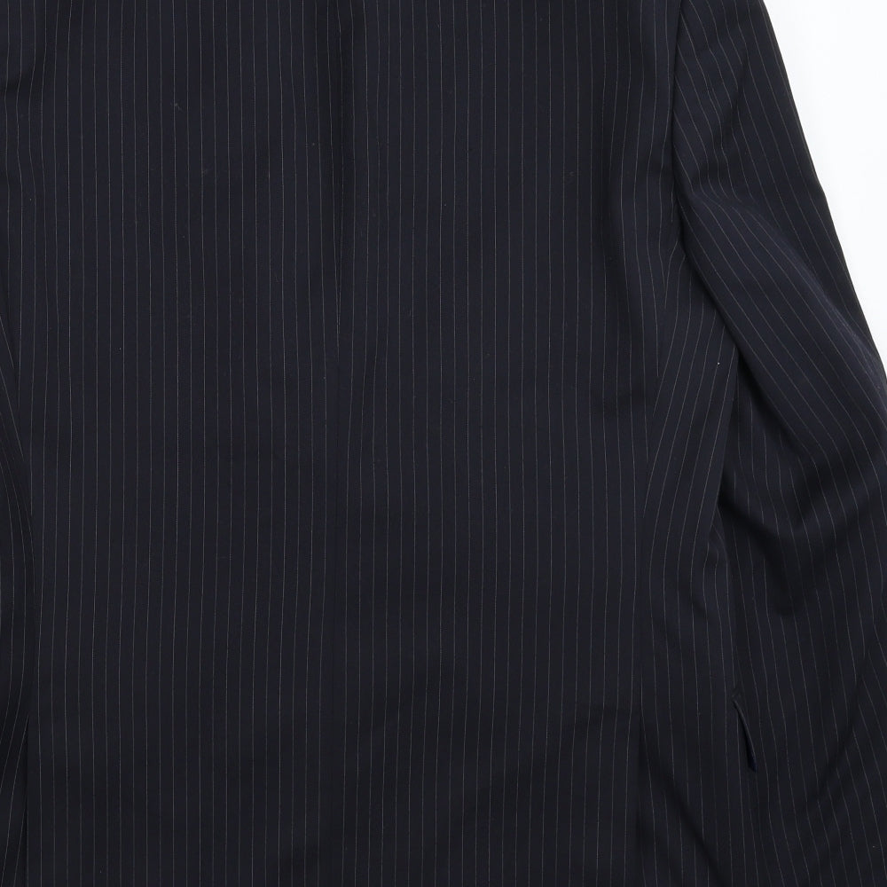 Tom English Mens Blue Striped  Jacket Suit Jacket Size 42