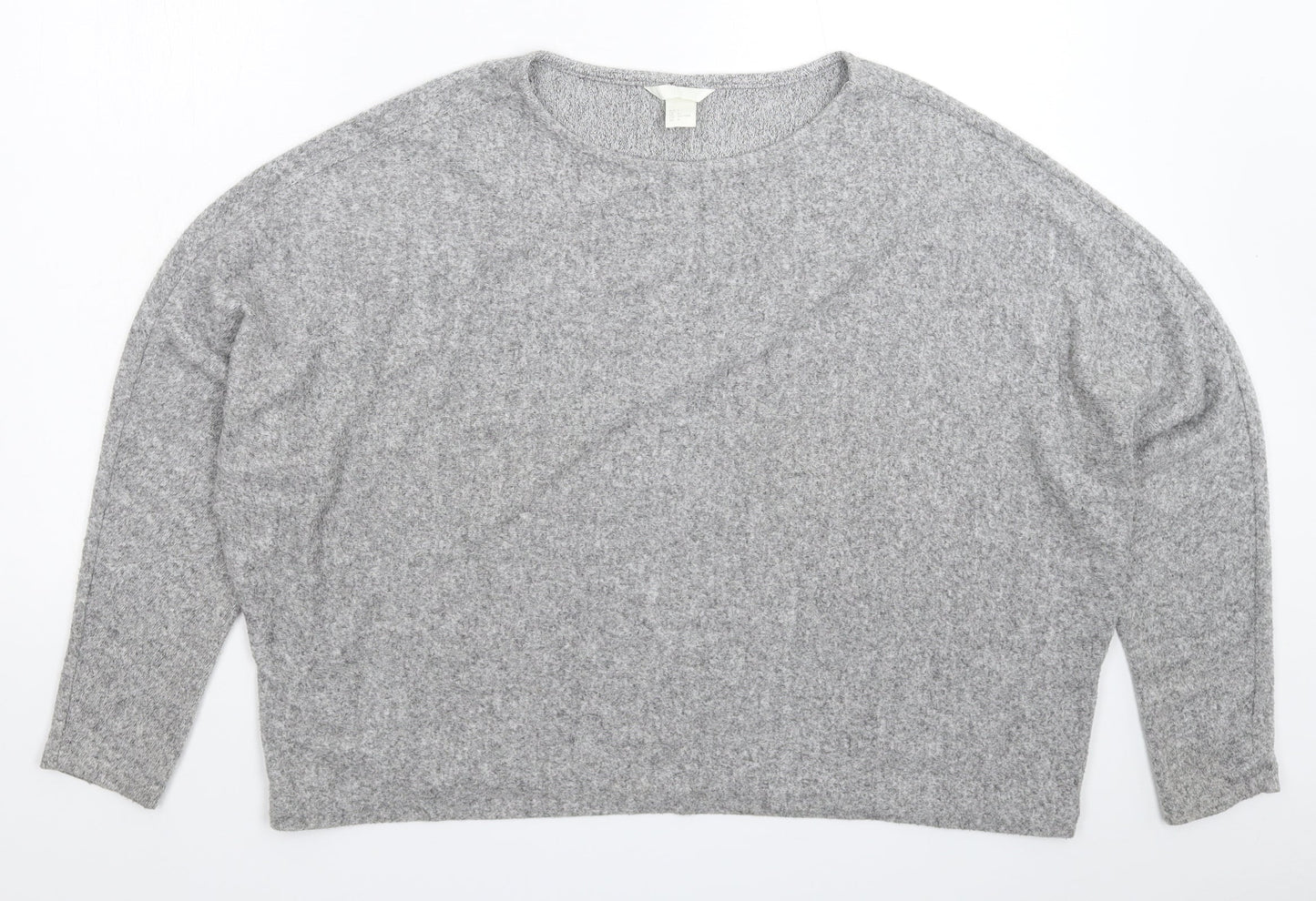 H&M Womens Grey  Knit Pullover Jumper Size L