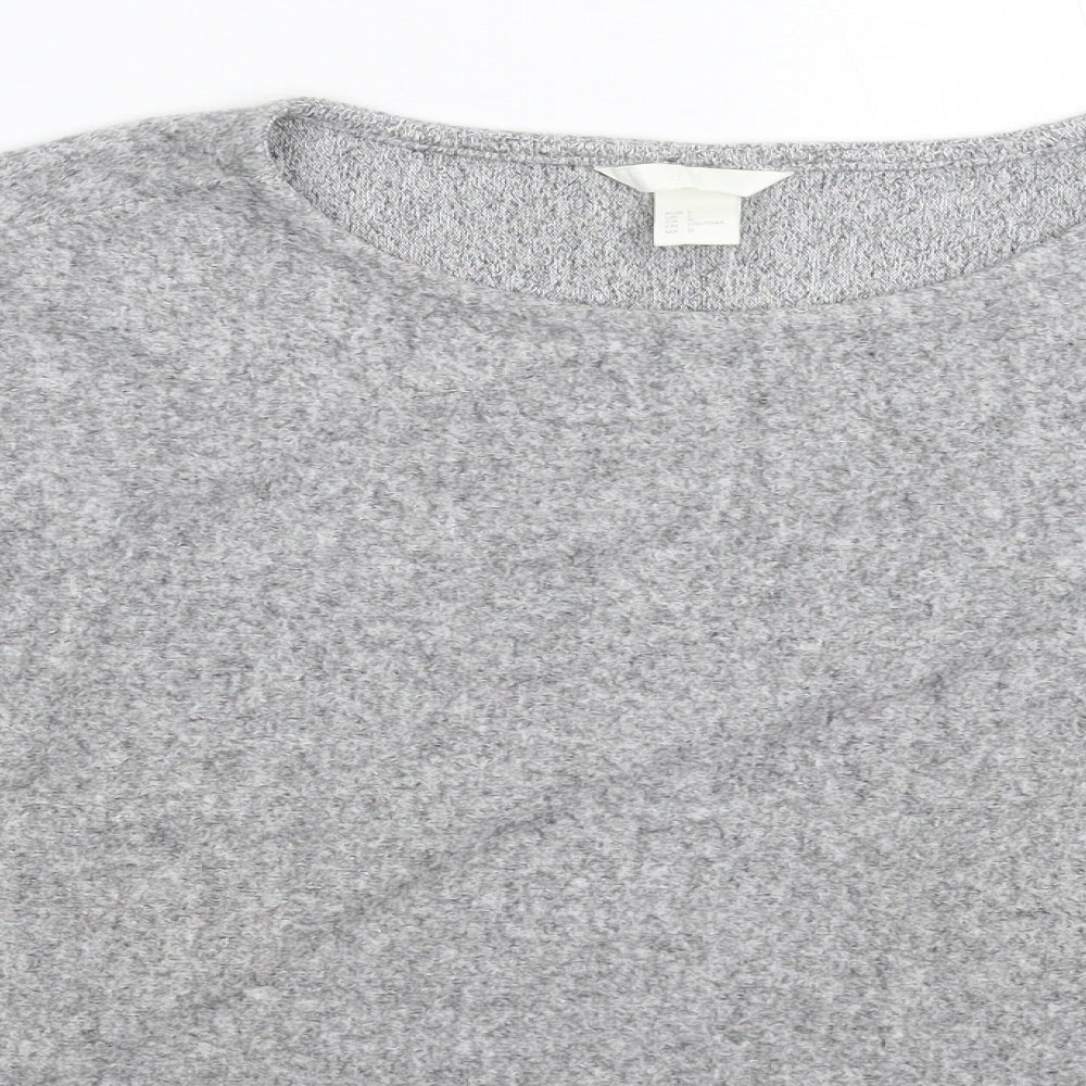 H&M Womens Grey  Knit Pullover Jumper Size L