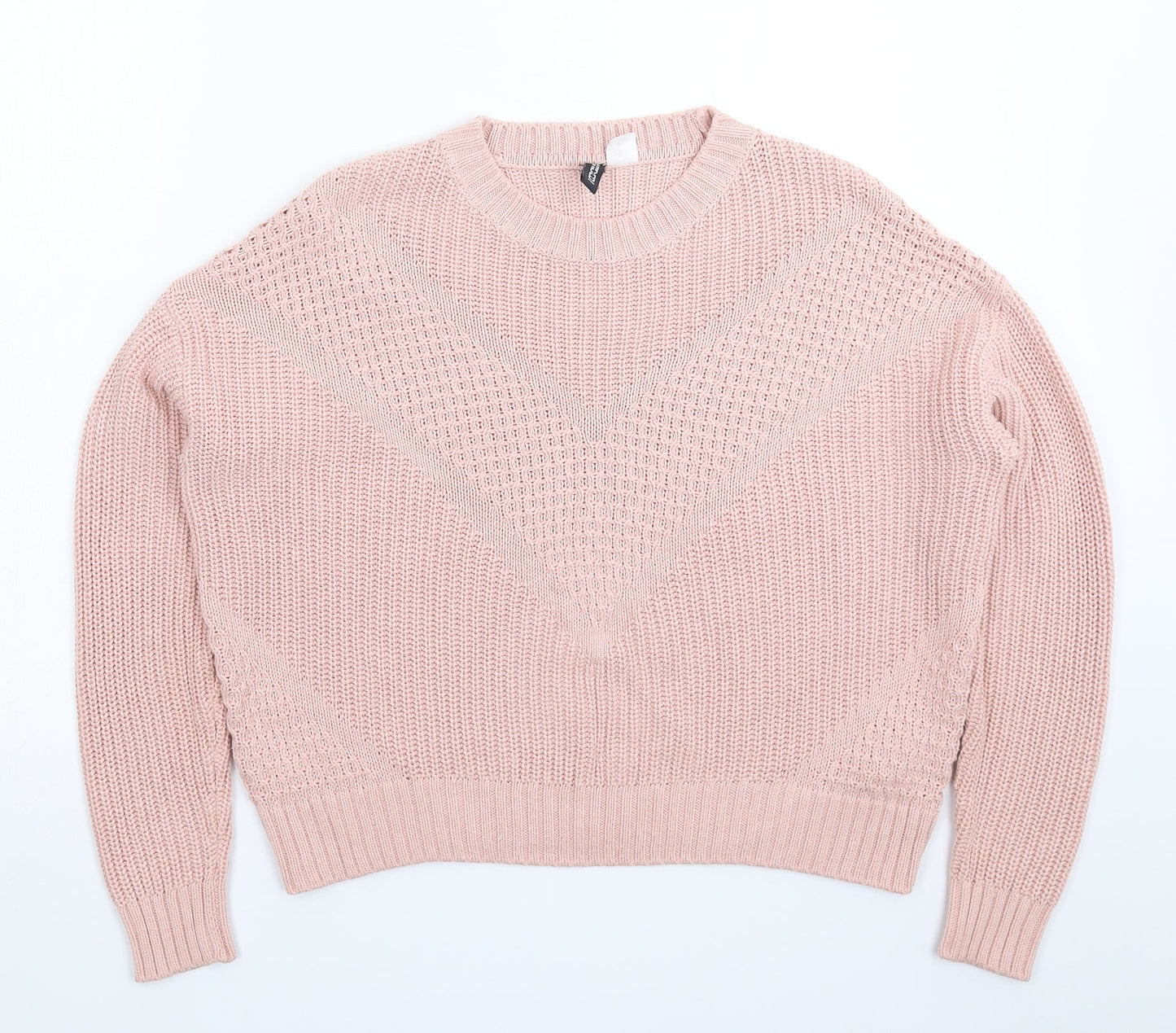 Divided Womens Pink  Knit Pullover Jumper Size XS  - Oversized