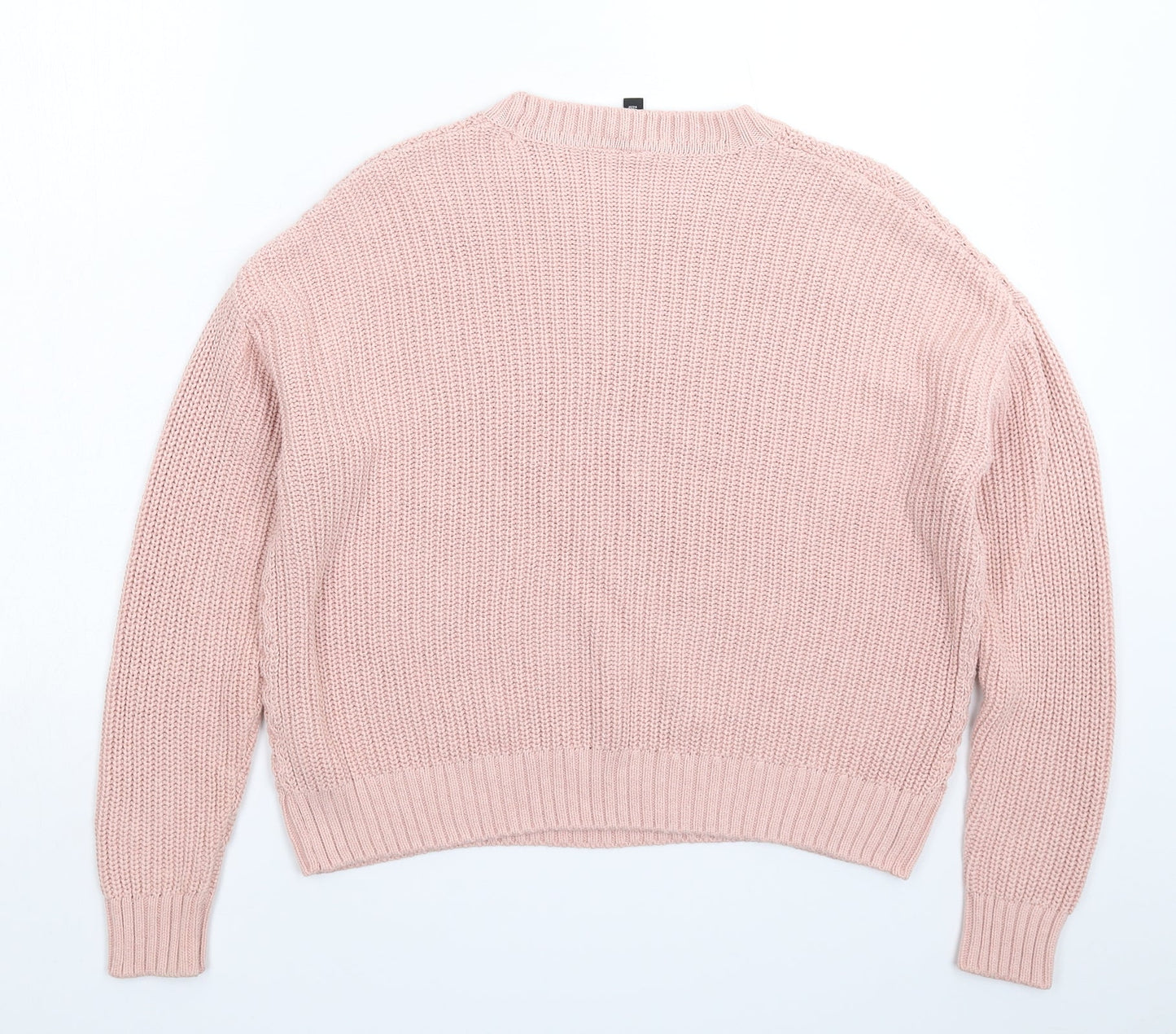 Divided Womens Pink  Knit Pullover Jumper Size XS  - Oversized