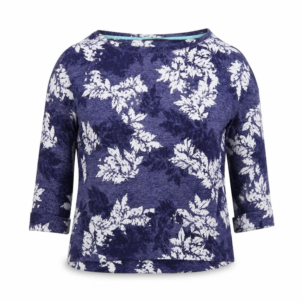 Marks and Spencer Womens Blue Floral Knit Pullover Jumper Size 12
