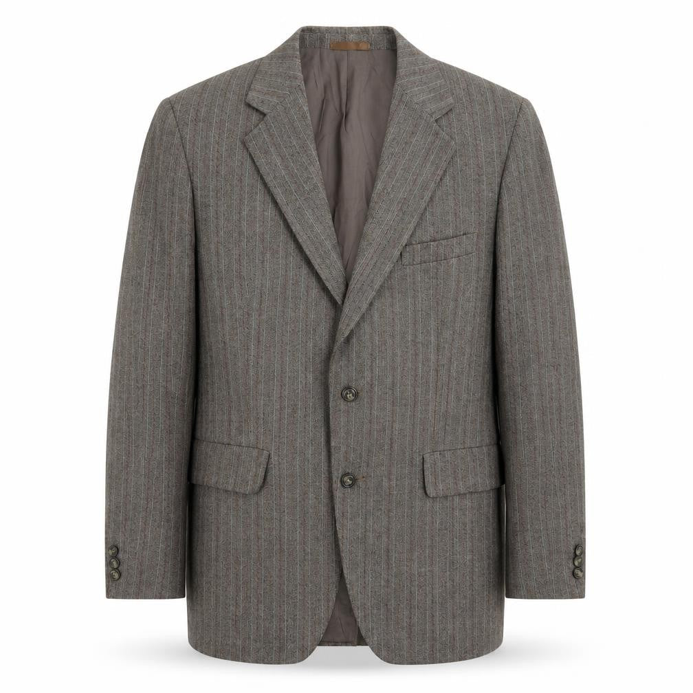 Burton Mens Grey Striped  Jacket Suit Jacket Size 40