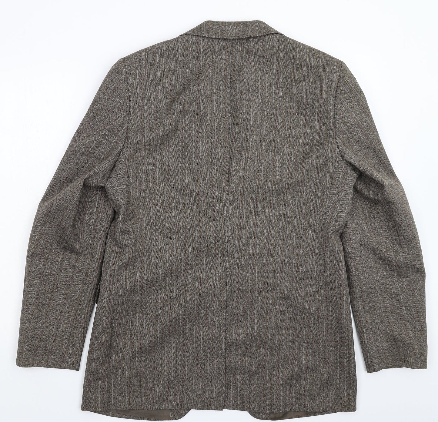 Burton Mens Grey Striped  Jacket Suit Jacket Size 40