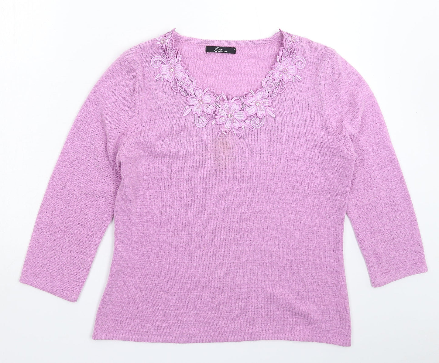 BM Womens Pink  Knit Pullover Jumper Size S