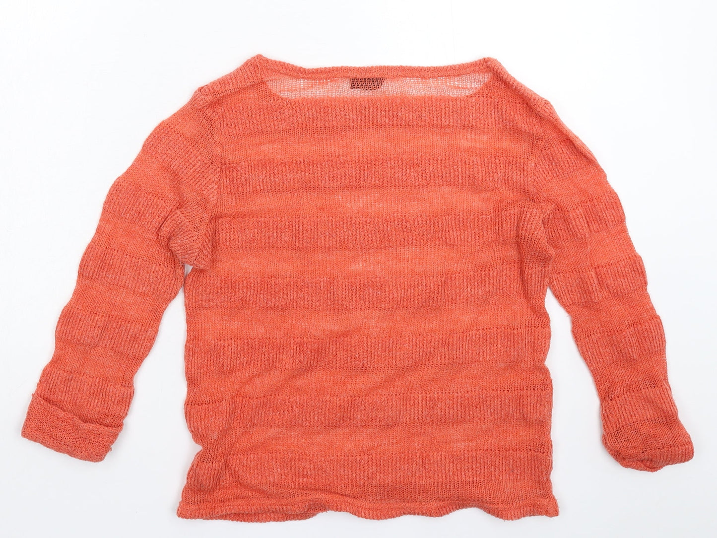 Topshop Womens Orange  Knit Pullover Jumper Size 10