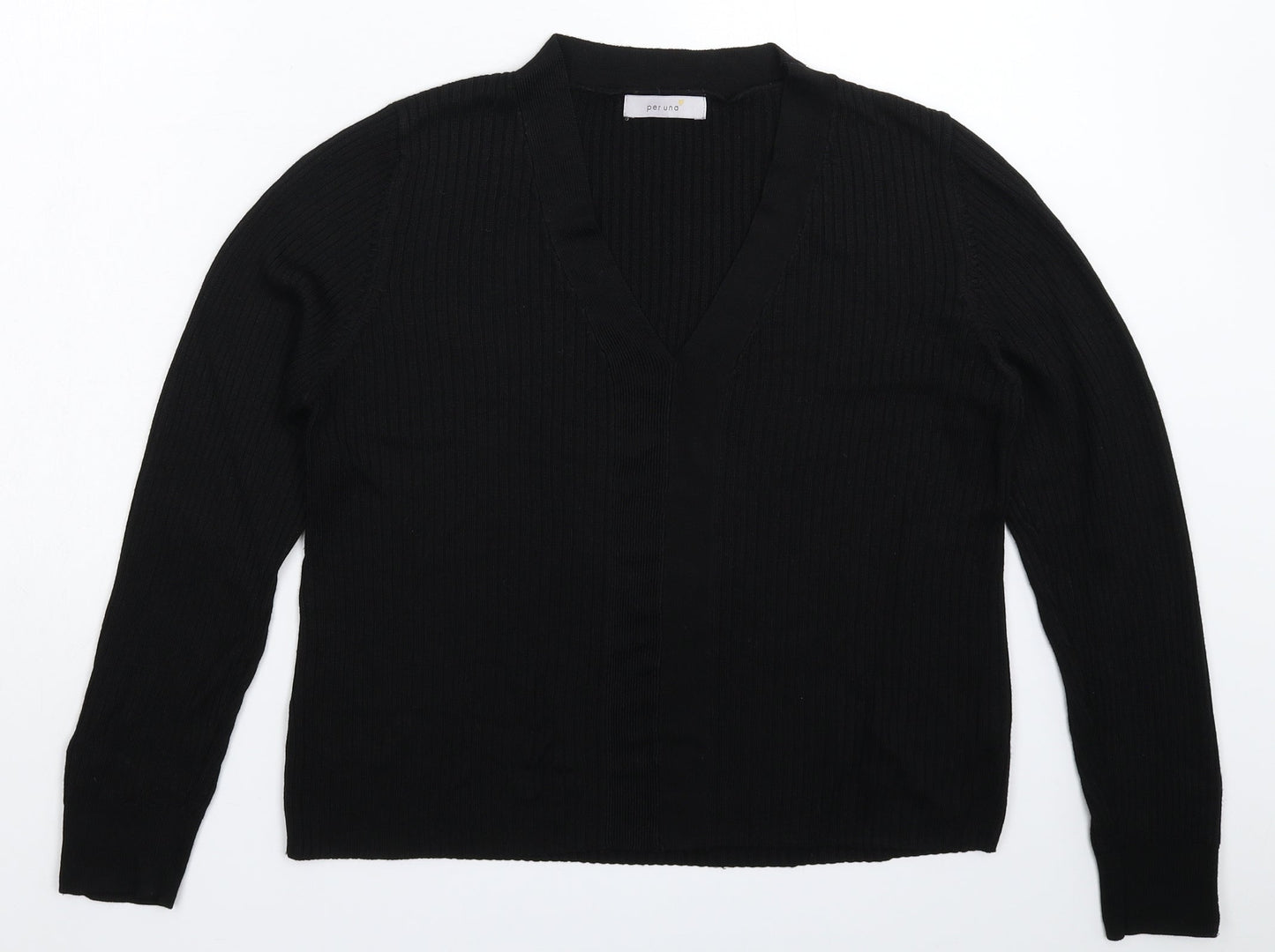 Marks and Spencer Womens Black  Knit Pullover Jumper Size 12