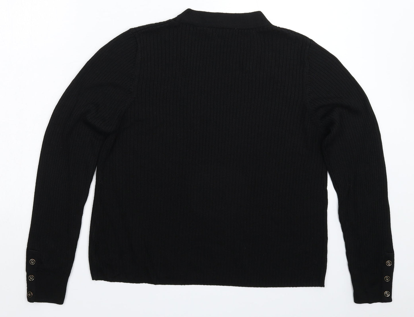 Marks and Spencer Womens Black  Knit Pullover Jumper Size 12