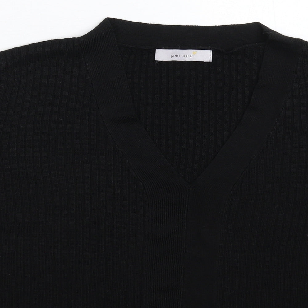 Marks and Spencer Womens Black  Knit Pullover Jumper Size 12
