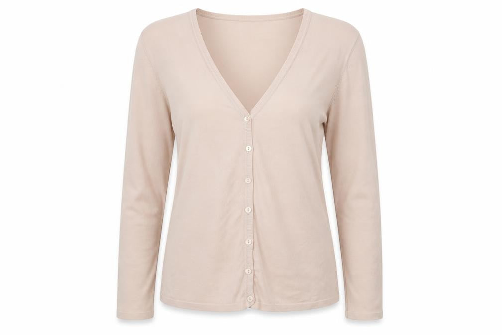 Punt Roma Womens Beige  Knit Cardigan Jumper Size M