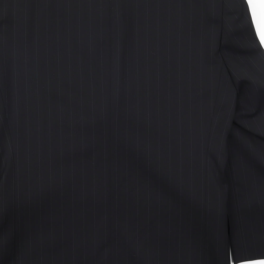 Charlton Gray Mens Black Striped  Jacket Suit Jacket Size 36