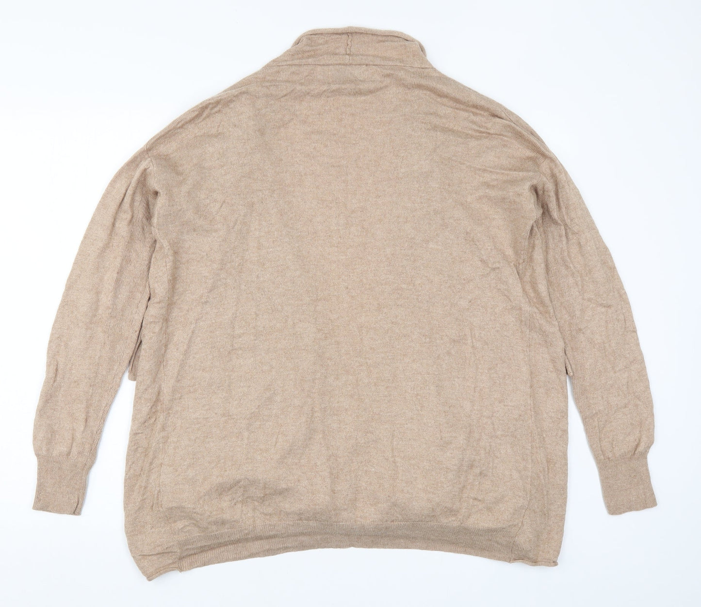 Papaya Womens Beige  Knit Cardigan Jumper Size L