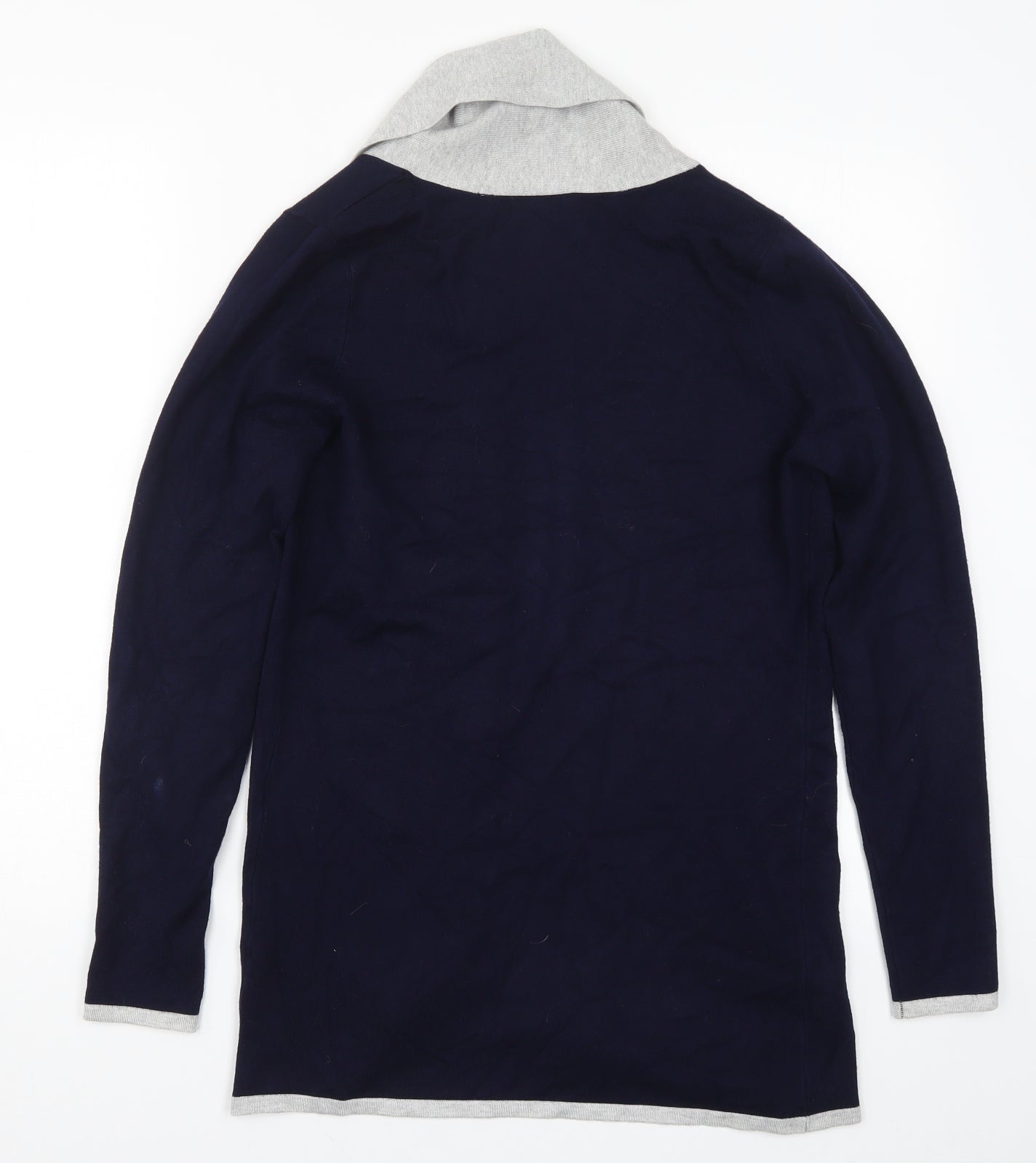 Preworn Womens Blue  Rayon Cardigan Jumper Size S