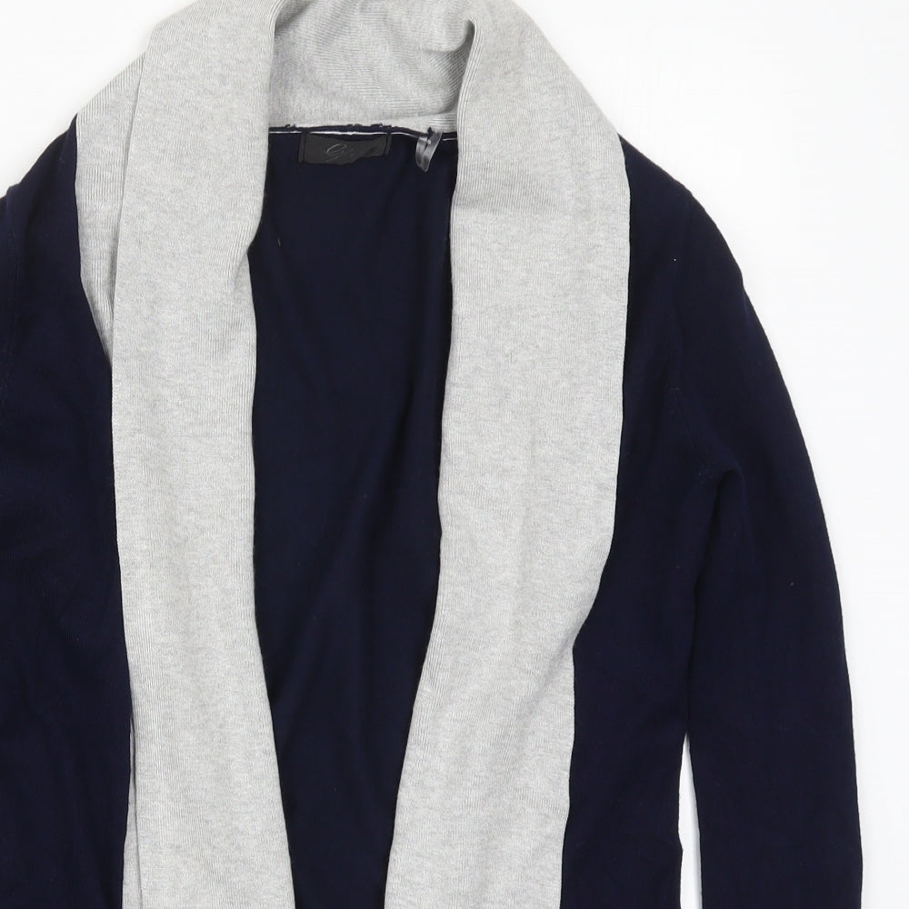 Preworn Womens Blue  Rayon Cardigan Jumper Size S
