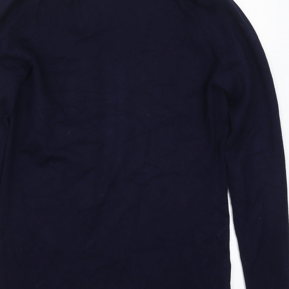 Preworn Womens Blue  Rayon Cardigan Jumper Size S