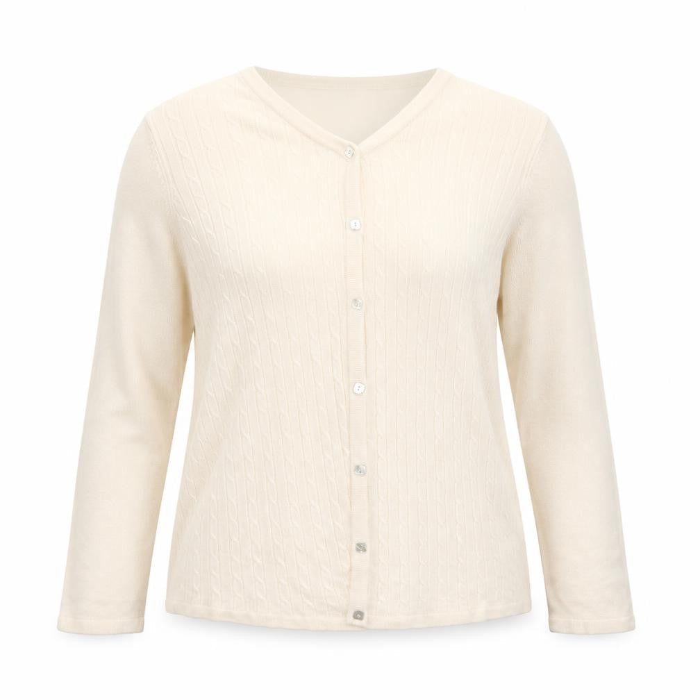 Bonmarché Womens Beige Knit Cardigan Jumper Size M
