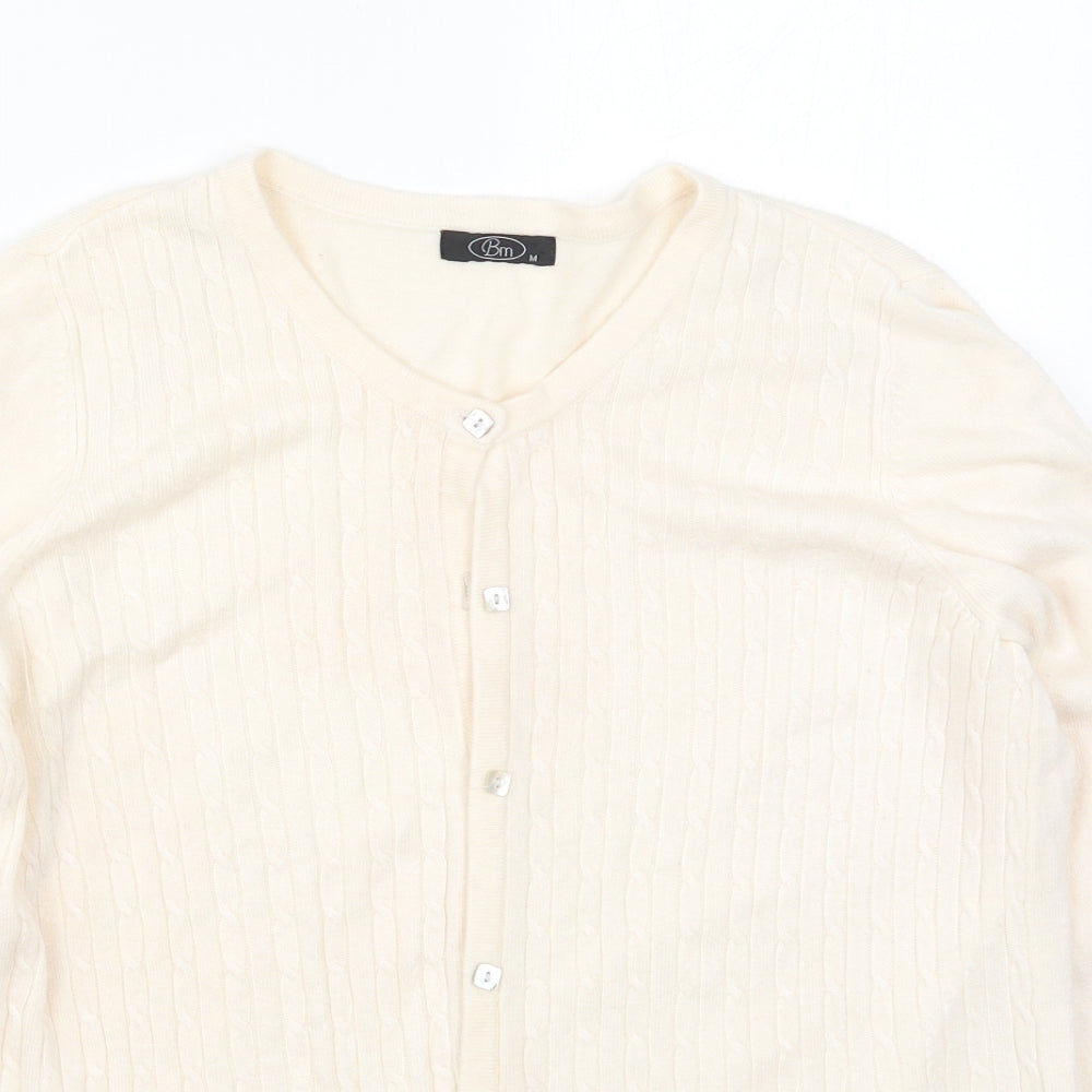 Bonmarché Womens Beige  Knit Cardigan Jumper Size M