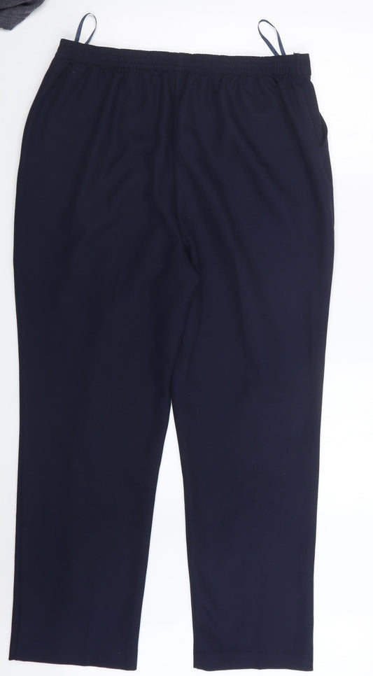 Papaya Womens Blue   Trousers  Size 16 L28 in