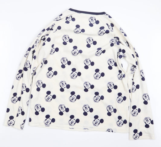 Love to Lounge Womens Blue Geometric  Top Pyjama Set Size 10  - Mickey Mouse