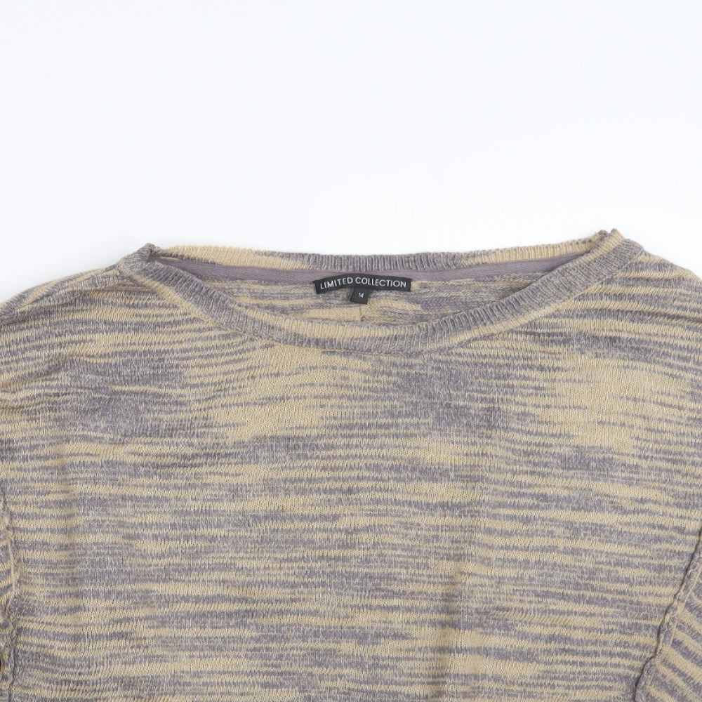 Marks and Spencer Womens Yellow  Knit Pullover Jumper Size 14