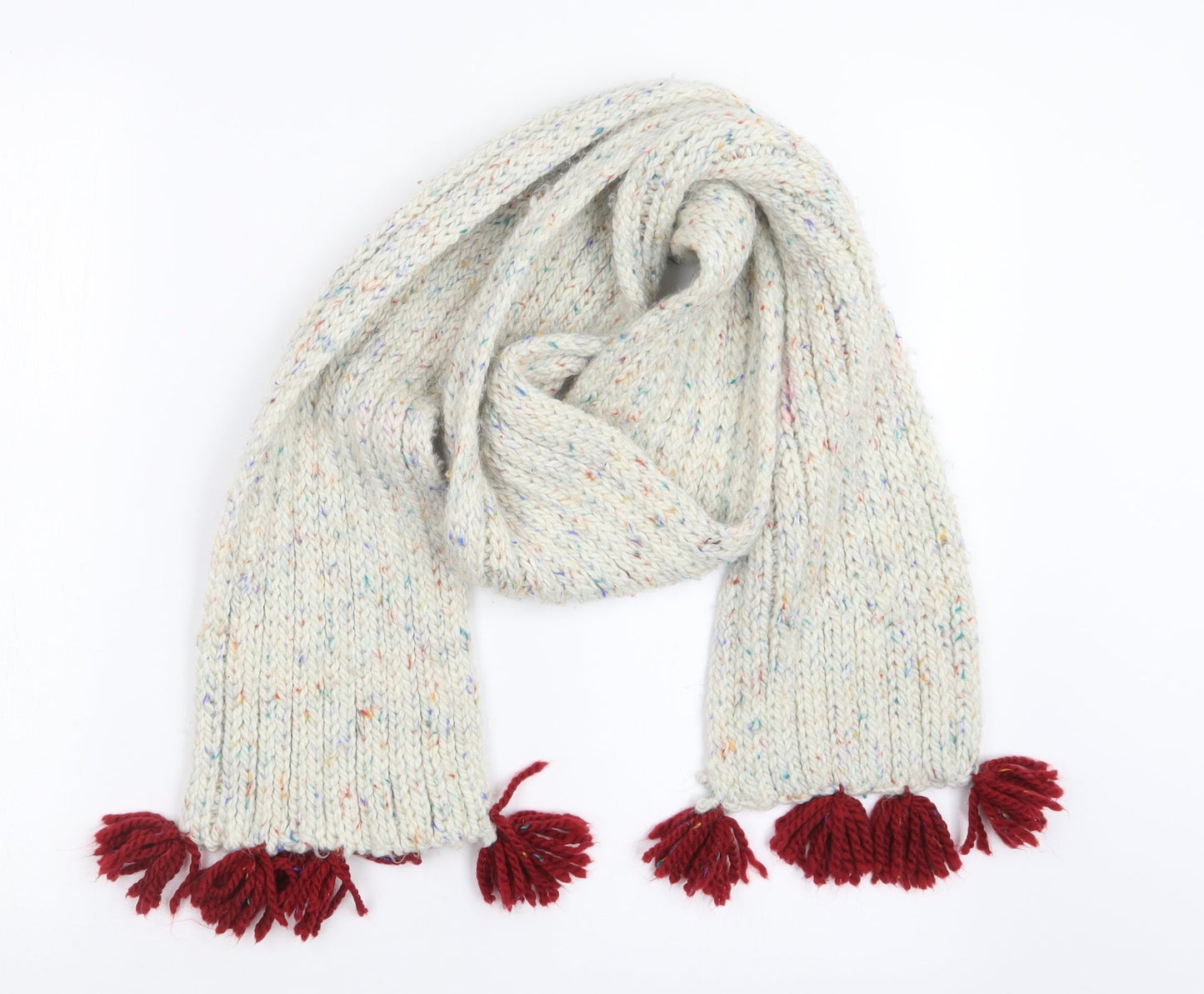 Preworn Womens White  Knit  Scarf