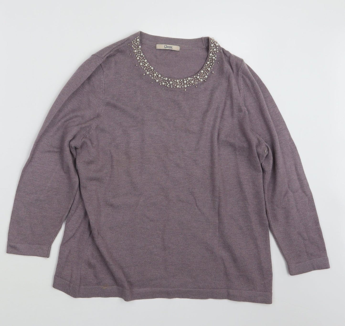 Marks and Spencer Womens Purple  Knit Pullover Jumper Size 12