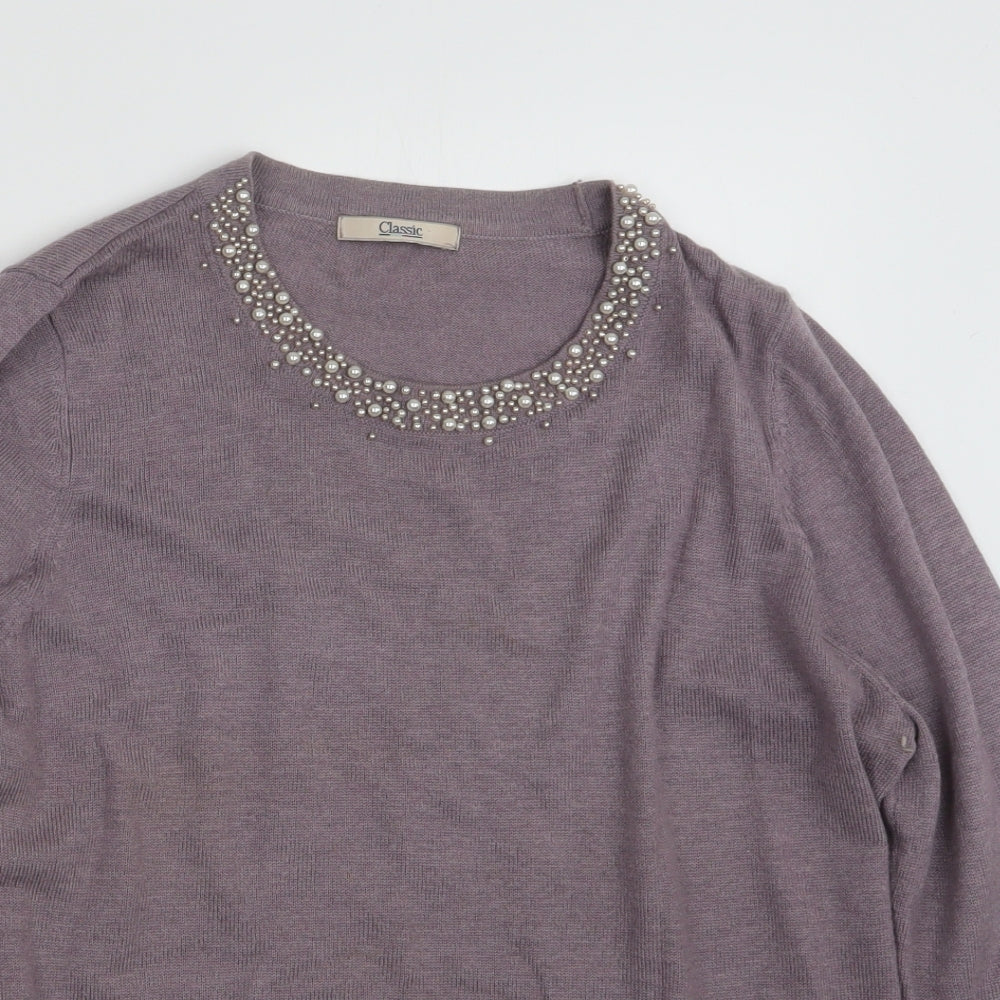 Marks and Spencer Womens Purple  Knit Pullover Jumper Size 12